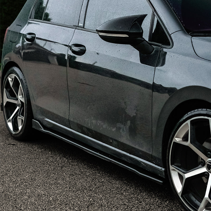 OneWay, Seitenschweller, Glanzschwarz, passend für Volkswagen Golf VIII HB/Variant (2020-2024) & FL (2024-), exkl. GTi/GTD/GTE/R/R-Line