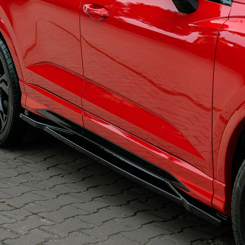 OneWay, Seitenschweller, Hochglanzschwarz, passt zu Audi Q3 (F3B) S-Line & Q3 Sportback (F3N) S-Line (2019-2025)