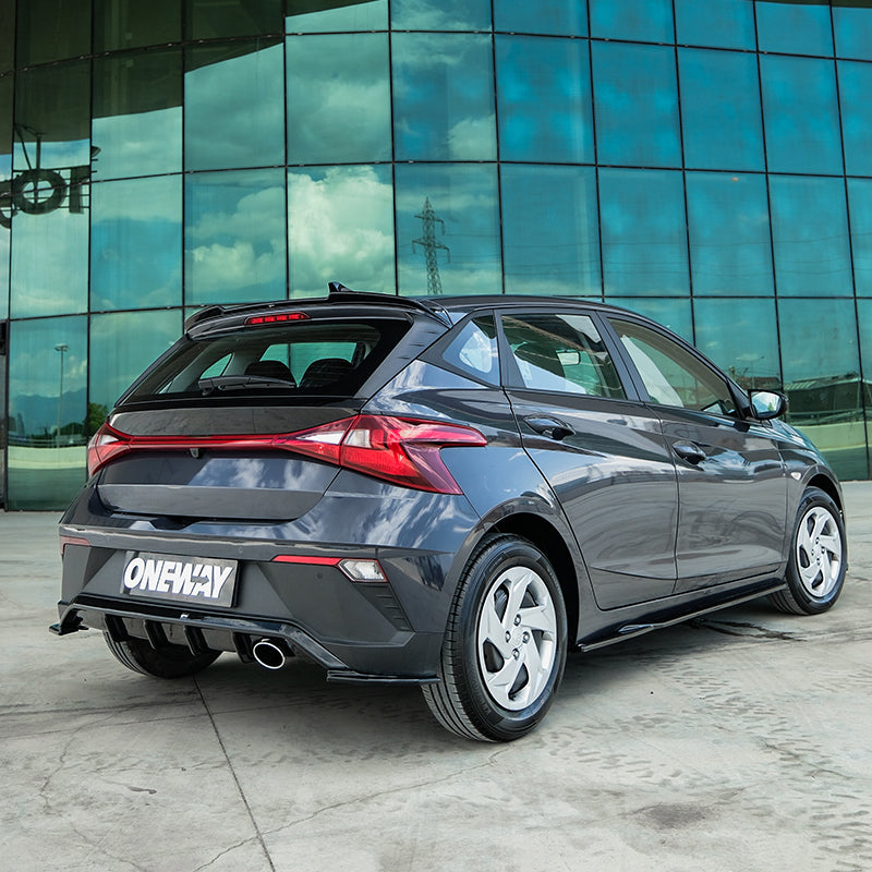 OneWay, Sideskørter, Blank sort, passer til Hyundai i20 III (BC3) Facelift (2023-)