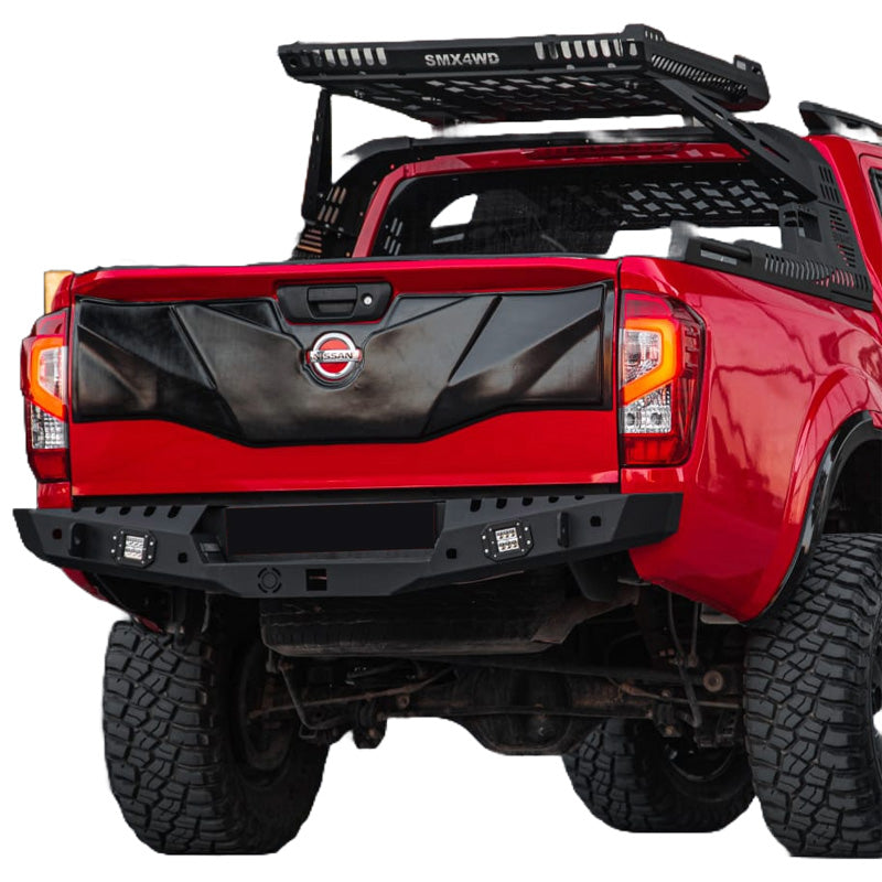 OneWay, Heckklappenschutz, Matt schwarz, Passt für Nissan Navara NP300 (D23) 2014-2021, Version 2