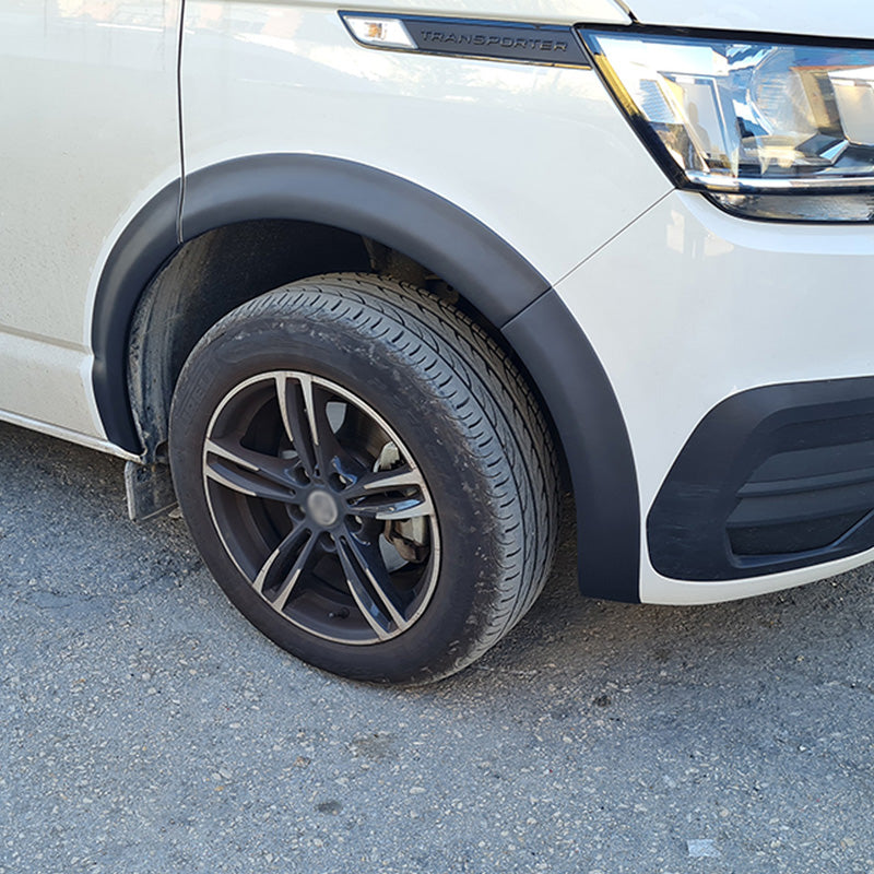 OneWay, Radlaufverbreiterungen, 4 Stk., Mattschwarz, Passend für Volkswagen Transporter T6.1 (2020-2022), Kurzer Radstand, 8-teiliges Set