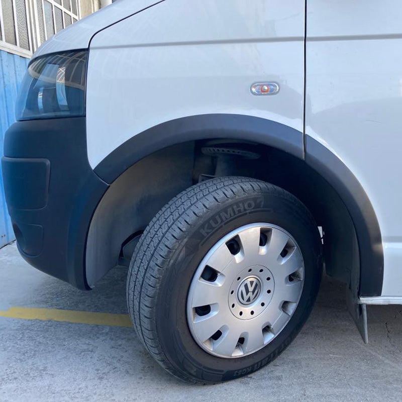 OneWay, Radlaufleisten, Matt Schwarz, Passend für Volkswagen Transporter T5-T5.1 (2003-2015), kurzer Radstand, Schiebetür links, 10-teiliges Set