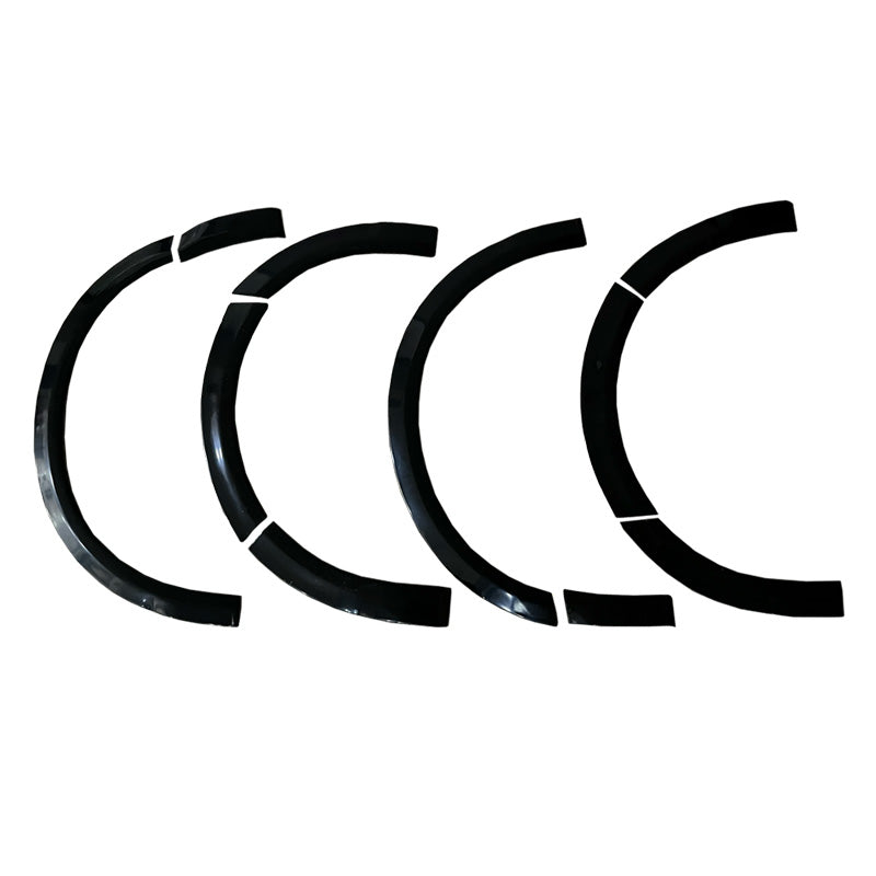 OneWay, Radlaufleisten, Glänzend Schwarz, Passend für Volkswagen Transporter T6 (2015-2019), langer Radstand – 10-teiliges Set