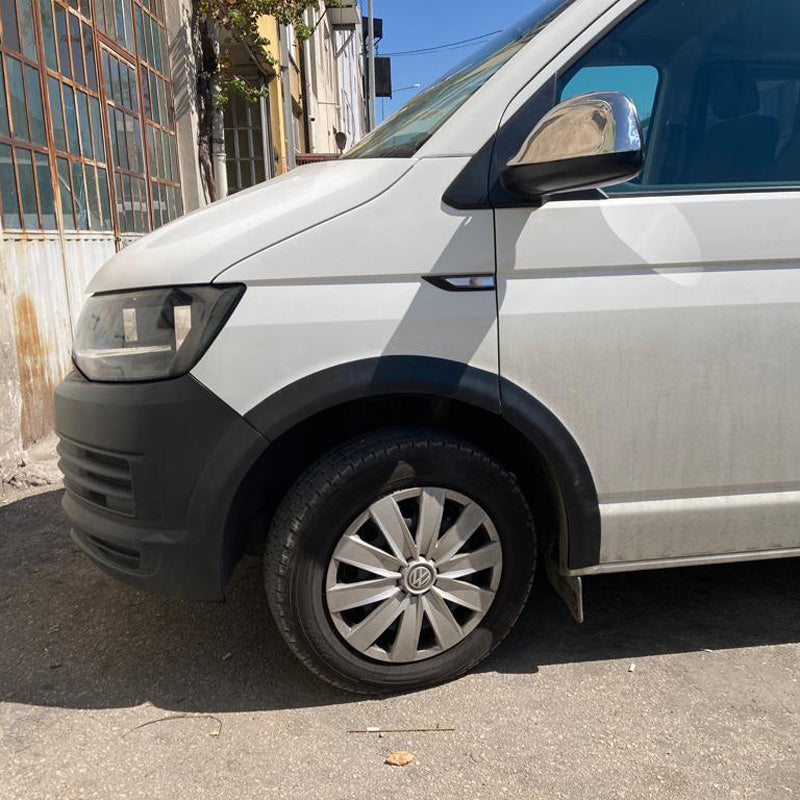 OneWay, Radlaufleisten, Matt Schwarz, Passend für Volkswagen Transporter T6 (2015-2019) langer Radstand – 10-teiliges Set