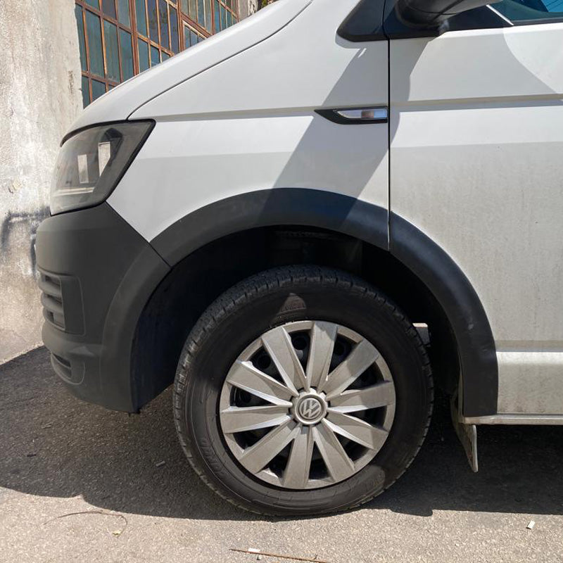 OneWay, Radlaufleisten, Matt Schwarz, Passend für Volkswagen Transporter T6 (2015-2019), kurzer Radstand, Schiebetür rechts, 10-teiliges Set