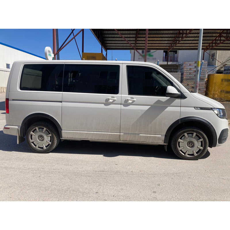 OneWay, Radlaufleisten, ABS-Kunststoff, Matt Schwarz, Passend für Volkswagen Transporter T6.1 (2020-2022), kurzer Radstand, Schiebetür rechts