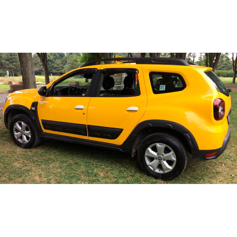 OneWay, Radlaufleisten-Set, Matt Schwarz, Passend für Dacia Duster II 2018-2024 mit Park Assist, 8 Teile