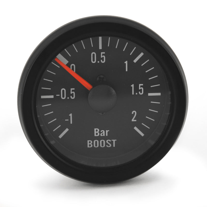 AutoStyle, Instrument, Schwarz, 52mm Schwarzes Ladedruckmanometer +2,0>1 bar