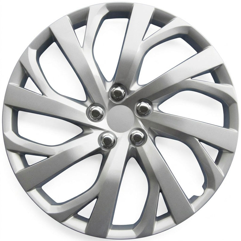 AutoStyle, Hjulkapsler, Sølv, Delaware 16-tommer, Sæt af 4
