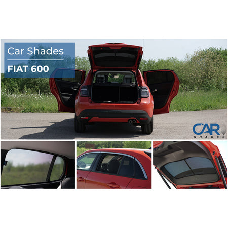 Car Shades, Solgardin, 4-delt sæt, passer til Fiat 600e/600 (365_) (2023-)