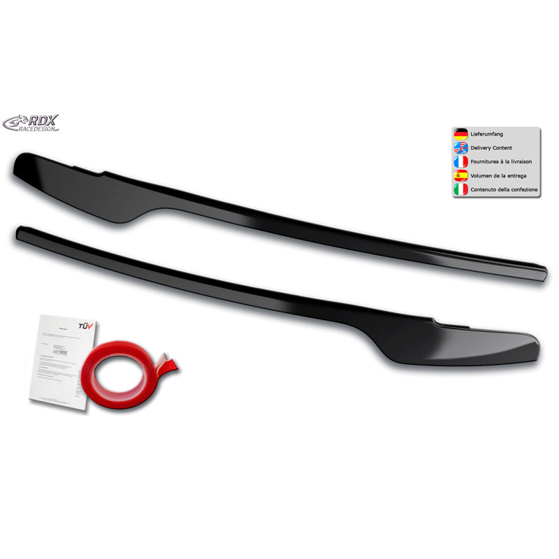 RDX Racedesign, Scheinwerferblenden, ABS Glänzend Schwarz, Passt für Audi A4 (B8) Sedan/Avant Facelift 2011-2015, TÜV-genehmigt