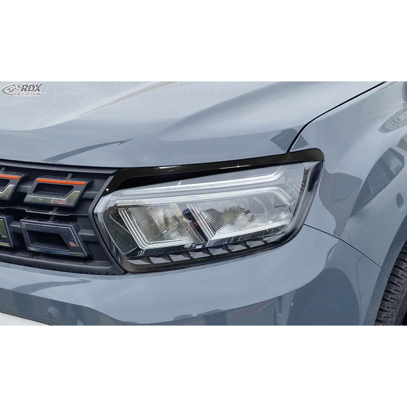 RDX, Scheinwerferblende, ABS Hochglanzschwarz, passt für Dacia Duster II (2018-2024)