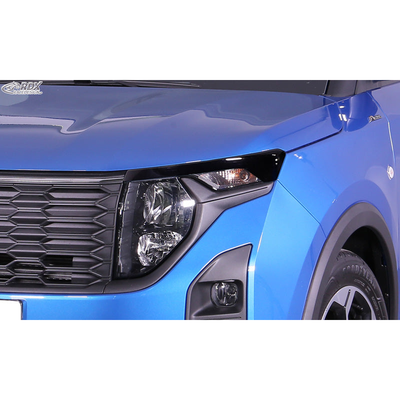 RDX, Scheinwerferblende, ABS glänzend Schwarz, passt für Ford Transit Courier & Tourneo Courier (2023-)
