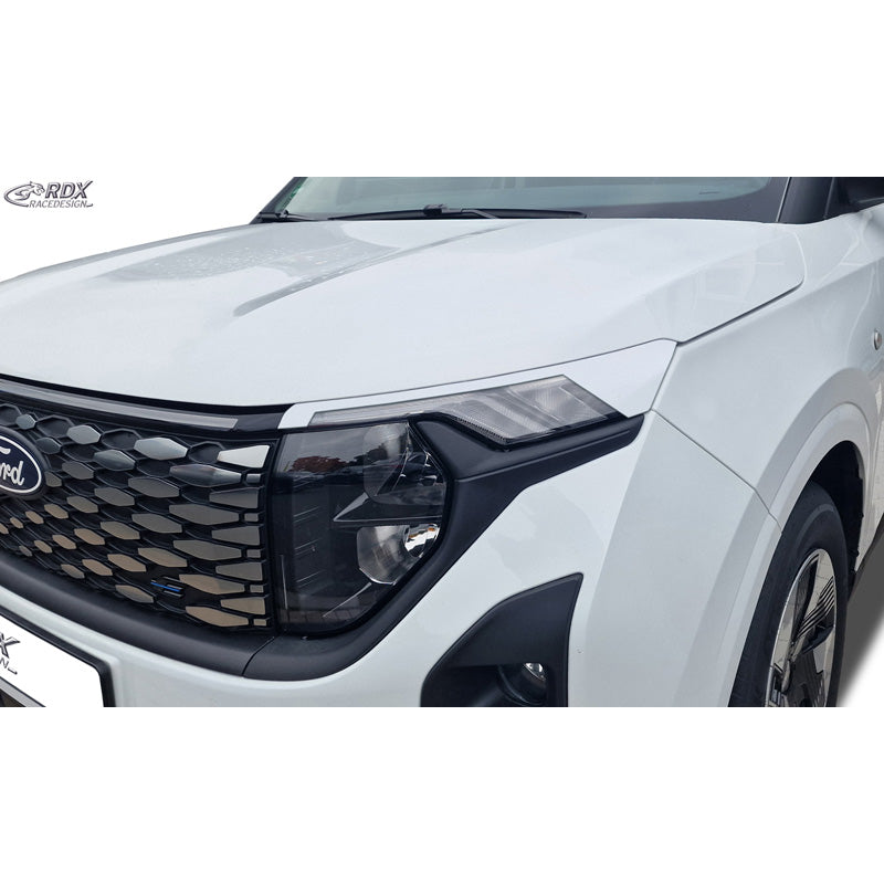 RDX, Scheinwerferblende, ABS glänzend Weiß, passt für Ford Transit Courier & Tourneo Courier (2023-)