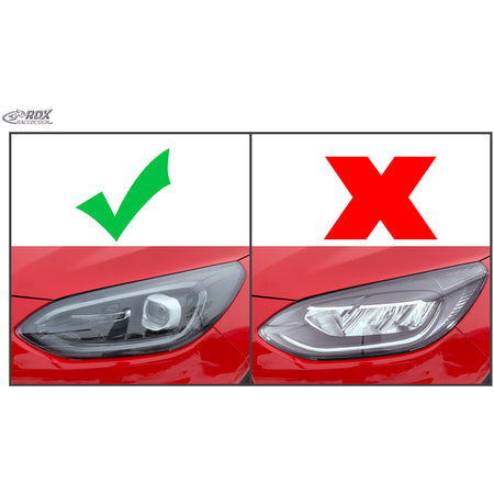 RDX, Øjenskygge, ABS, passer til Ford Fiësta VII Facelift (2022-2024)