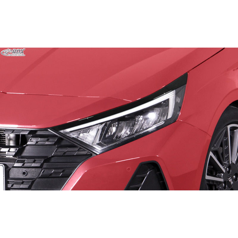 RDX, Scheinwerferblende, Hochglanzschwarz, passt für Hyundai i20 (2020-)