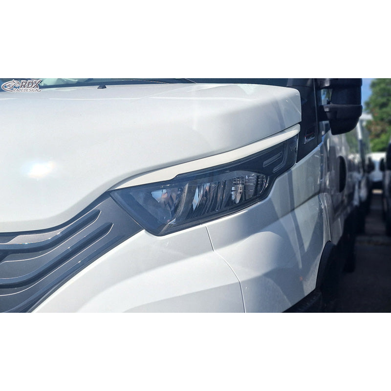 RDX, Øjenskygger, ABS Blank hvid, passer til Iveco (e)Daily (2014-2019), Facelift (2019-2024) & Facelift (2024-)