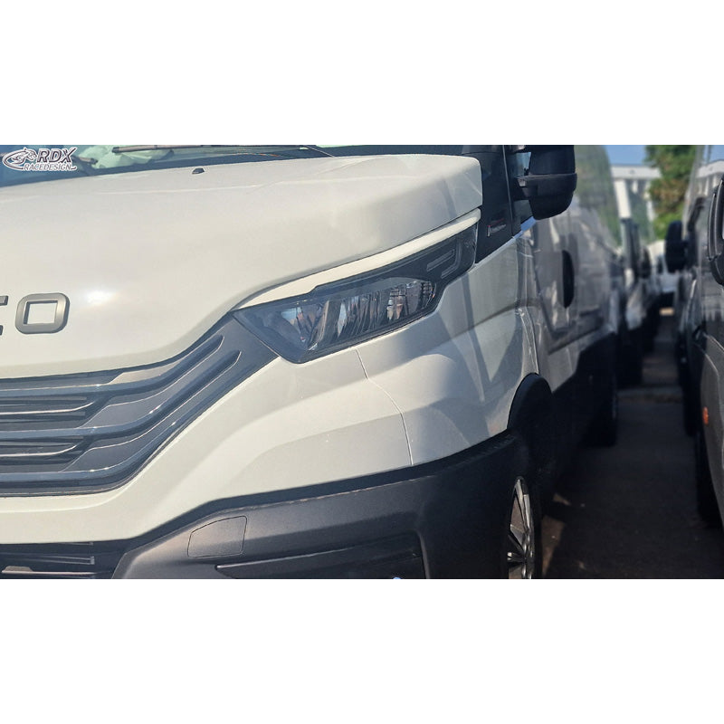 RDX, Øjenskygger, ABS Blank hvid, passer til Iveco (e)Daily (2014-2019), Facelift (2019-2024) & Facelift (2024-)