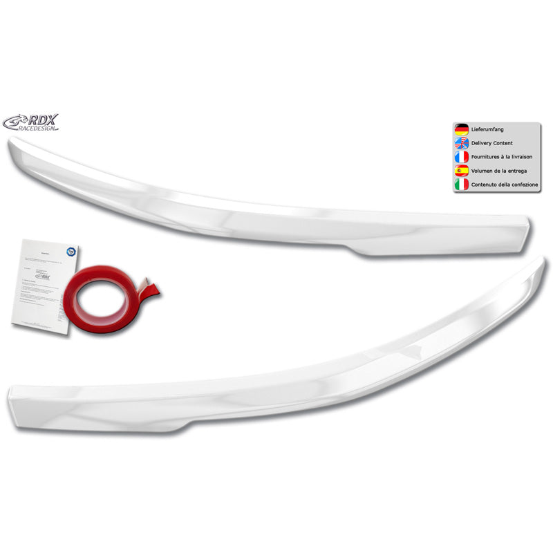 RDX, Øjenskygger, ABS Blank hvid, passer til Iveco (e)Daily (2014-2019), Facelift (2019-2024) & Facelift (2024-)