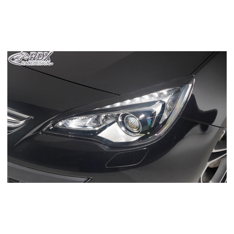 RDX Racedesign, Scheinwerferblenden passend für Opel Astra J GTC 2009-2015 & Cascada (ABS), Unlackiert