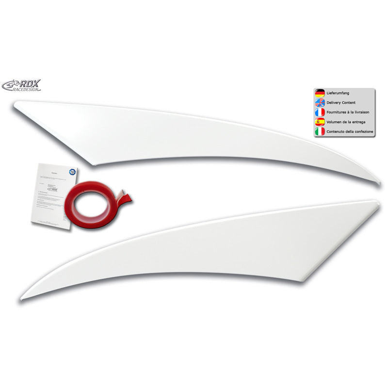 RDX Racedesign, Augenbrauen, ABS Glanzweiß, Passend für Volkswagen Crafter 2006-2017