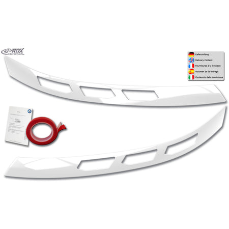 RDX, Øjenskygge, ABS Gloss White, passer til Volkswagen Transporter T7 (2024-), excl. IQ.Light