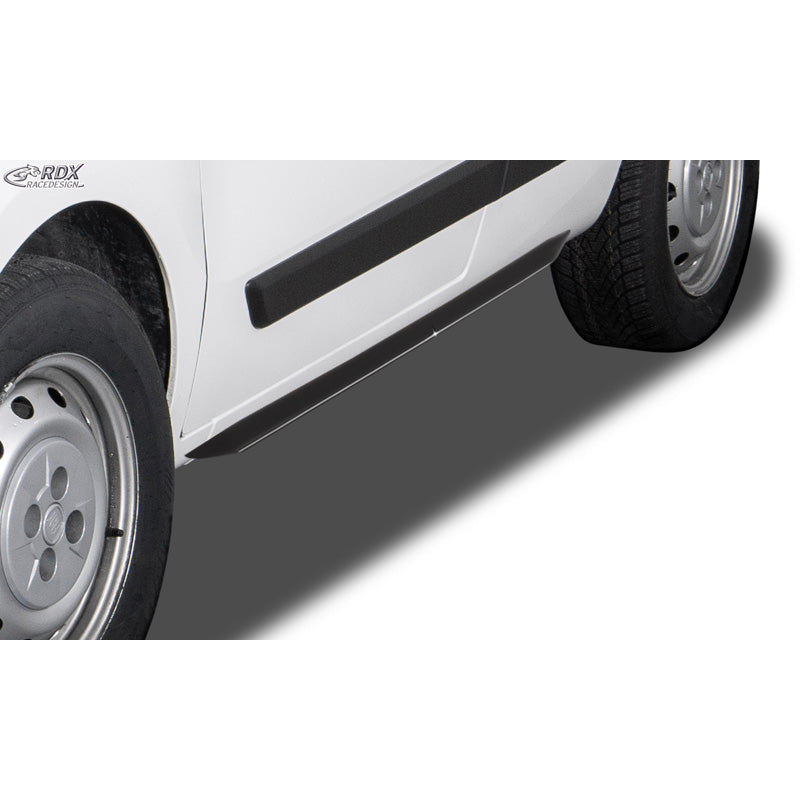 RDX Racedesign Seitenschweller 'Slim' passend für Fiat Qubo & Fiorino (225) 2016-2024 (ABS glänzend schwarz)
