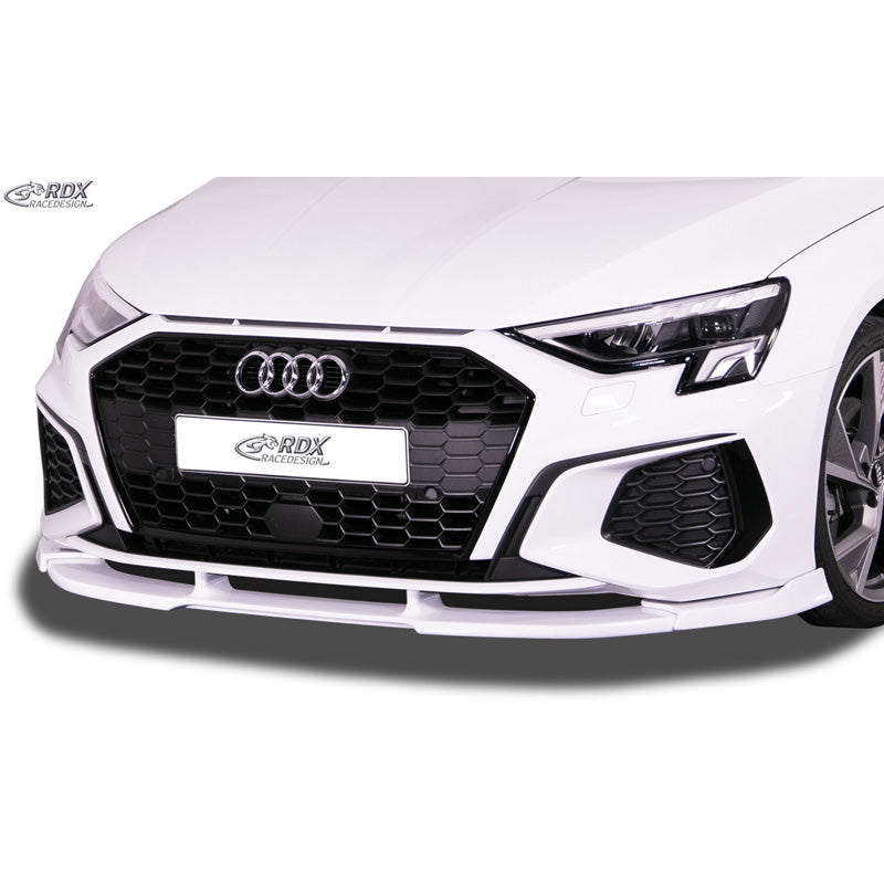 RDX Racedesign, Frontspoiler Vario-X passend für Audi A3 (8Y) S-Line & S3 2020- (PU), PU-Rim, Unlackiert