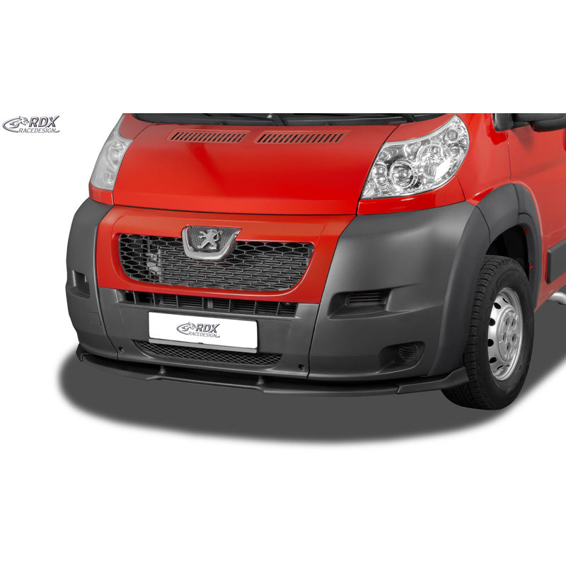 RDX, Frontspoiler VARIO-X, passt für Peugeot Boxer / Fiat Ducato / Citroën Jumper (2006-2014) mit Kotflügelverbreiterung