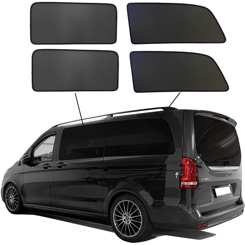 SunClip, Sonnenschutz & Sichtschutz, passend für Mercedes V-Class W447 (langer Radstand) 2014-2024 ohne Ausstellfenster