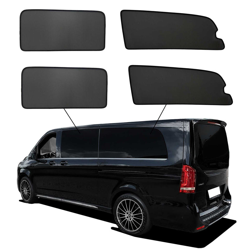 SunClip, Sonnenrollo & Sonnenschutz, passend für Mercedes V-Class W447 (Extraleistung) 2014-2024 ohne Ausstellfenster