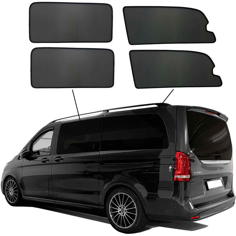 SunClip, Sonnenschutz & Sonnenschutz, passt für Mercedes V-Class W447 (langer Radstand) 2014-2024 mit Ausstellfenstern