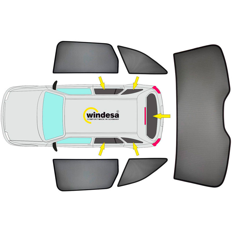 SunClip, Sonnenblende, passt für BMW 2-Serie F46 Gran Tourer (2015-2022)