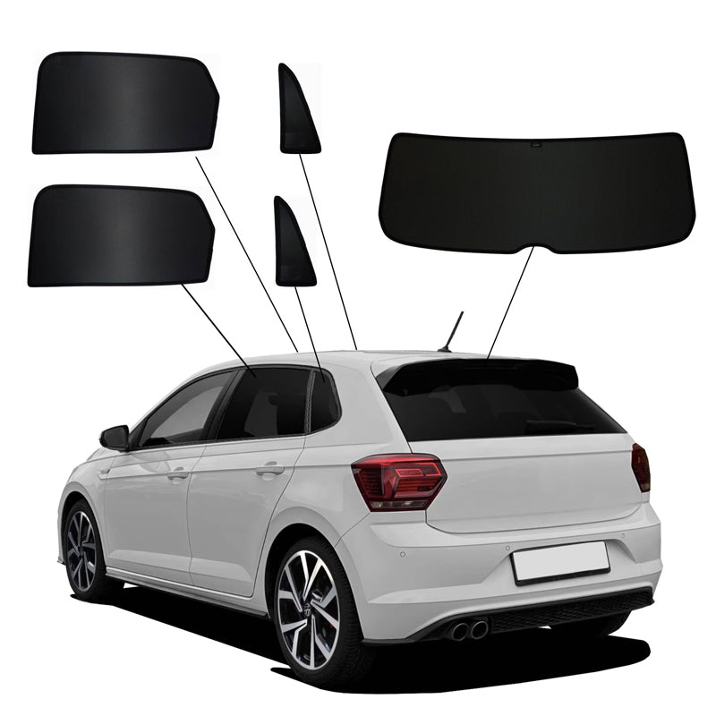 SunClip, Sonnenschutz & Sichtschutz, passt für Volkswagen Polo VI (AW) 5-türig (2017-2021) & FL (2021-)