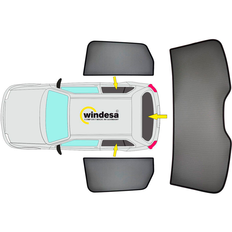 SunClip, Sonnenblende & Sonnenschutz, passt für Volkswagen T-Cross (2019-)