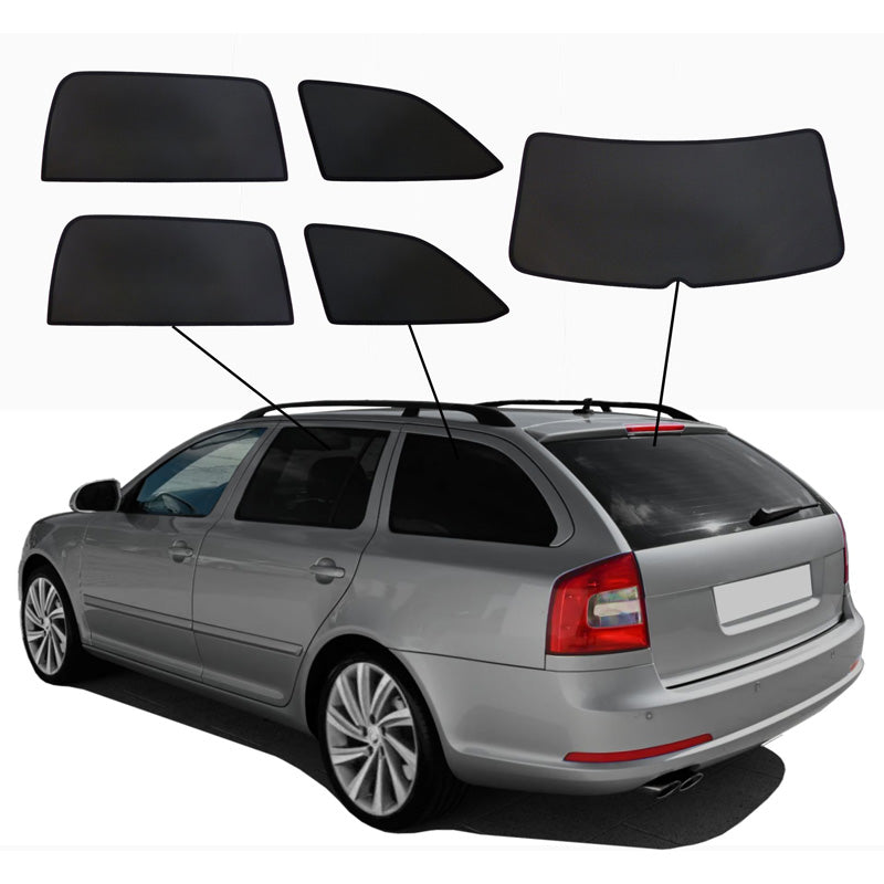 SunClip, Sonnenschutz & Sichtschutz, passt für Skoda Octavia II (1Z5) Combi (2004-2013)