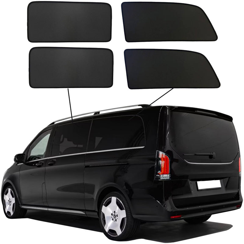 SunClip, Sonnenschutz & Sichtschutz, passt für Mercedes V-Class W447 (Lang akselafstand) Facelift 2024- ohne Ausstellfenster