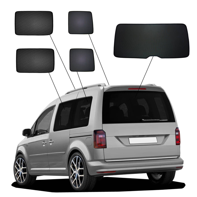 SunClip, Sonnenschutz & Sichtschutz, passt für Volkswagen Caddy IV Variant 5-Türer (2015-2020)