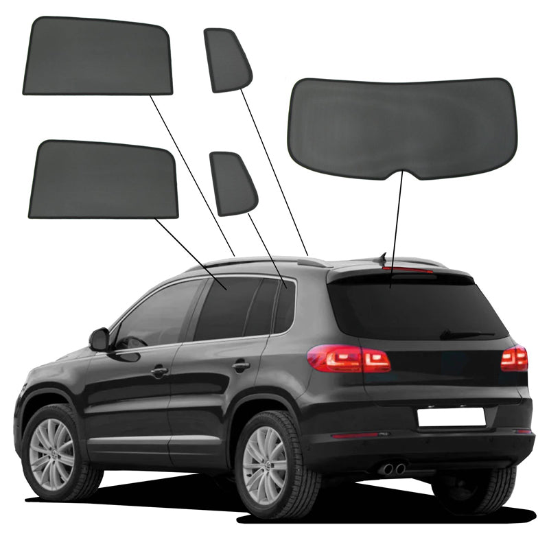 SunClip, Sonnenschutz & Sichtschutz, passt für Volkswagen Tiguan (5N) (2007-2016)