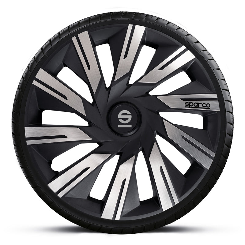 Sparco, Hjulkapsler Torino, Alu/Sort, 14-tommer, 4 stk