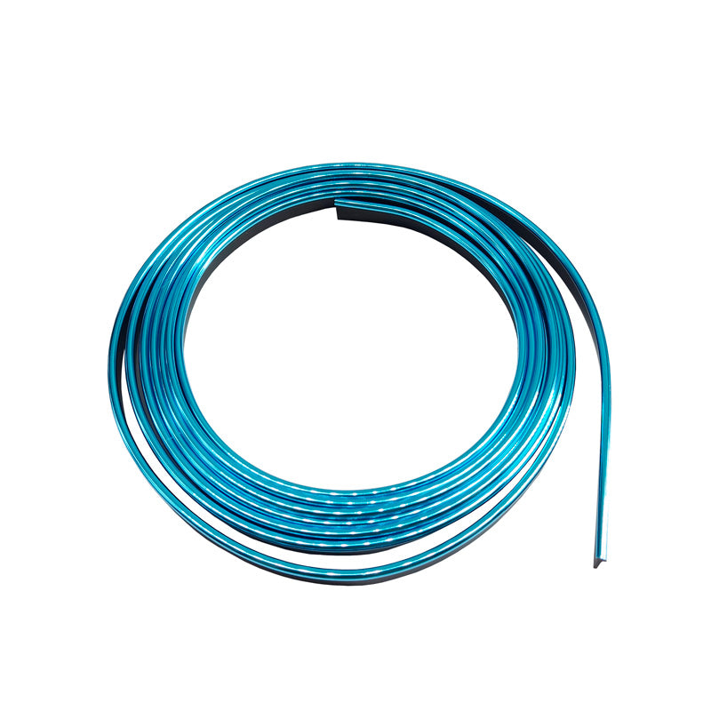 Simoni Racing, Interieur-Zierleisten, Chrom, Blau, 3 Meter