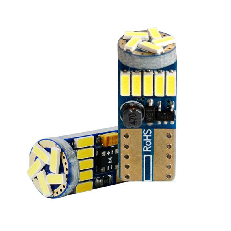 Simoni Racing, T10 15-LED Leuchtmittel Canbus No-Polarity - High Brightness SuperWeiß - Satz à 2 Stück, Weiss