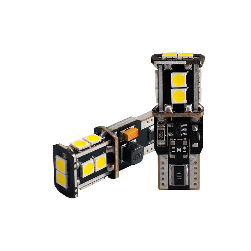Simoni Racing, T10 10-LED Leuchtmittel Canbus No-Polarity - High Brightness SuperWeiß - Satz à 2 Stück, Weiss
