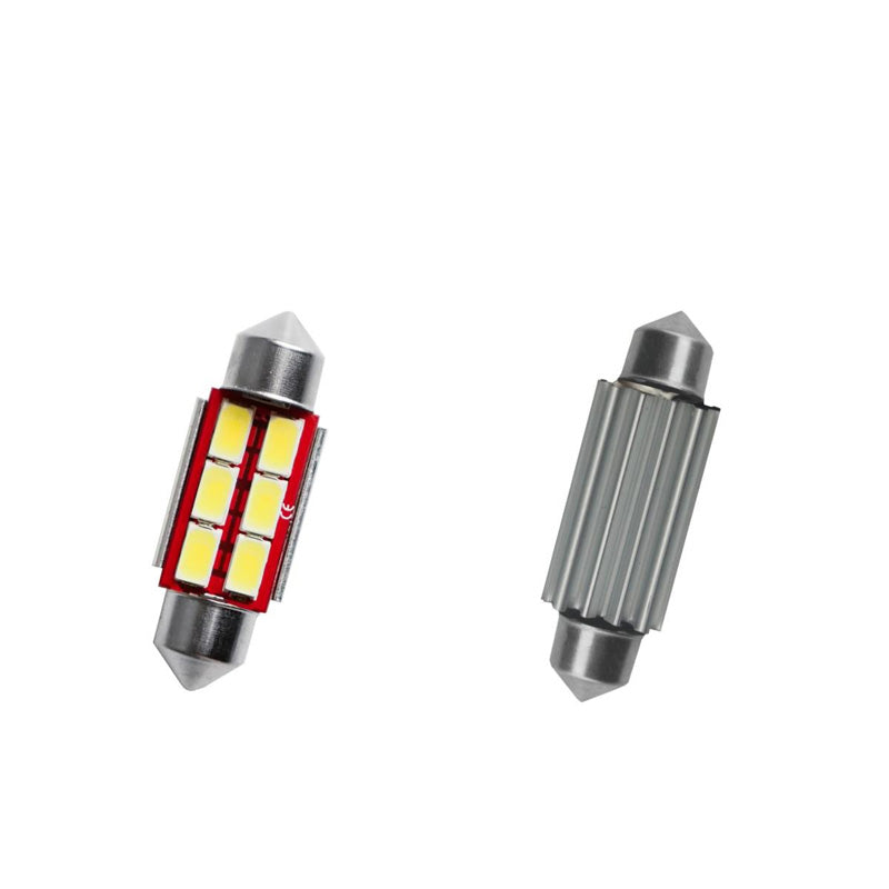 Simoni Racing, Festoon 6-LED 36mm Leuchtmittel Canbus No-Polarity - Weiß - Satz à 2 Stück, Weiss
