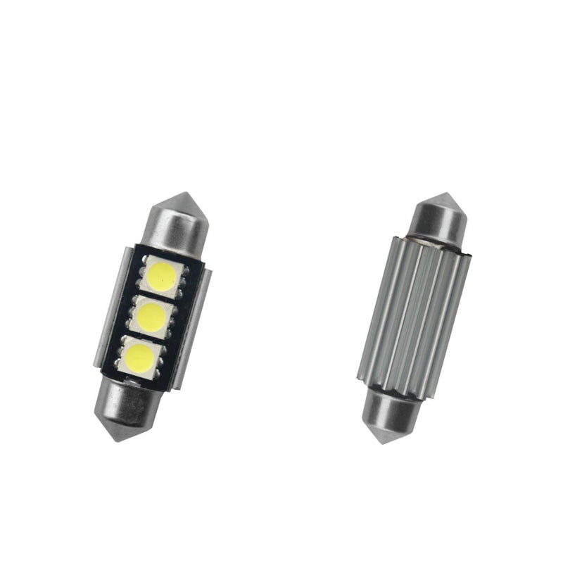 Simoni Racing, Festoon 3-LED Canbus Leuchtmittel - 39mm - SuperWeiß - Satz à 2 Stück, Weiss