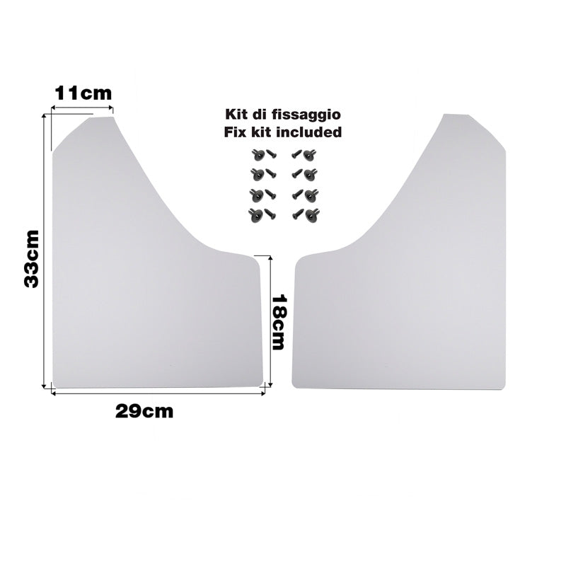 Simoni Racing, Schmutzfänger-Set, Weiß ABS, Universal