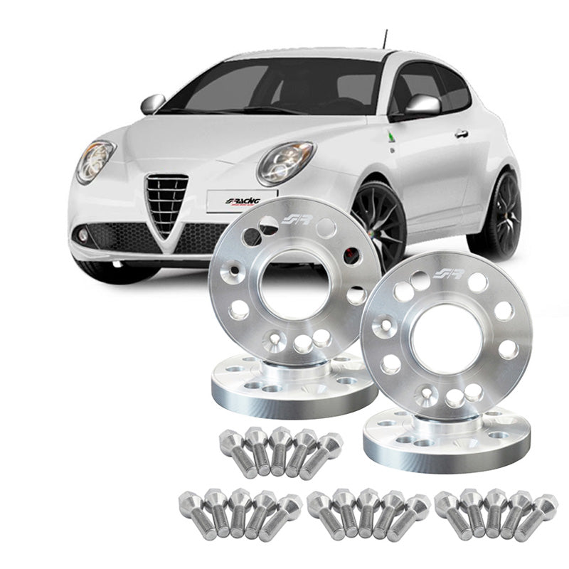 Simoni Racing, Spurverbreiterungs-Kit, Aluminium, 2x16 mm (VA) - 2x20 mm (HA) inklusive Radbolzen, passt zu Alfa Romeo verschiedene