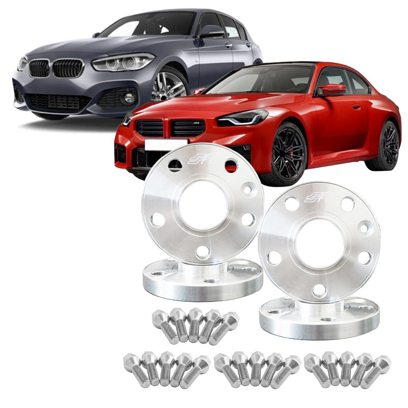 Simoni Racing, Spurverbreiterungs-Kit, Aluminium, 2x16 mm (VA), 2x20 mm (HA), passt zu BMW, Nabe 72,6 mm
