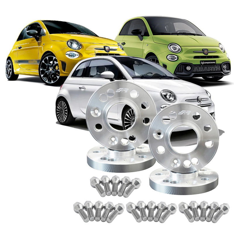 Simoni Racing, Spurverbreiterungs-Kit, Aluminium, 2x12 mm (VA) - 2x16 mm (HA), passt zu Abarth, Fiat