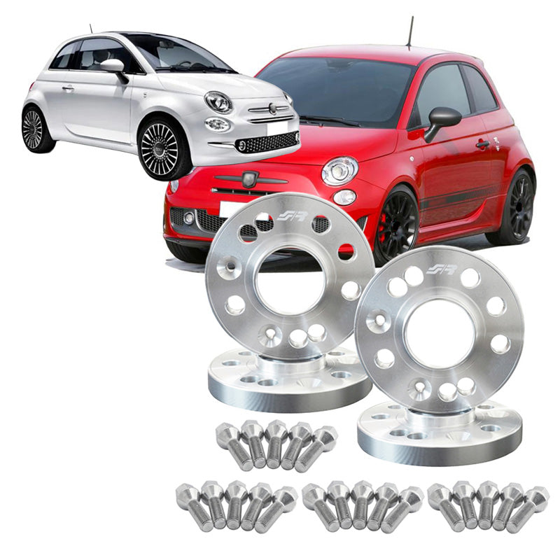 Simoni Racing, Spurverbreiterungs-Kit, Aluminium, vorn & hinten, 2x12 mm, passt zu Abarth, Fiat diverse